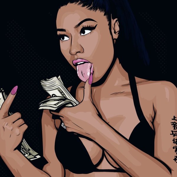 Девушка в бокале рисунок