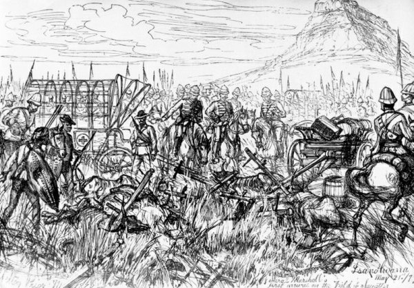 Боевое сражение рисунок