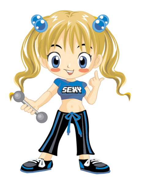 Спортсменка мультяшка