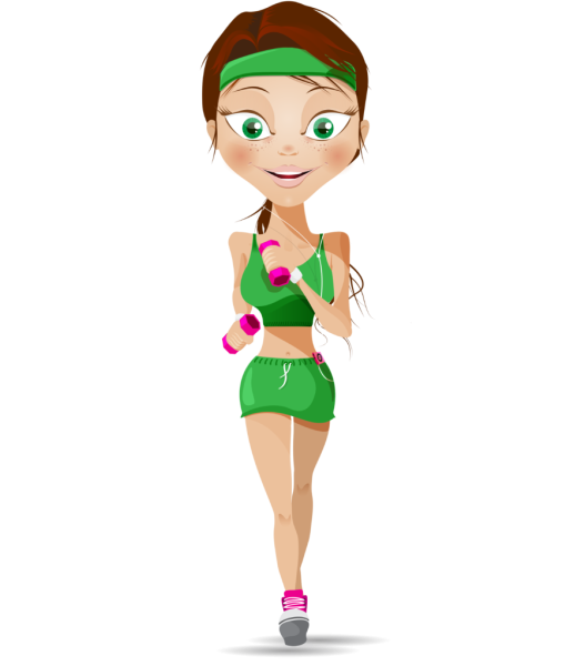 Мультяшные спортивные девочки