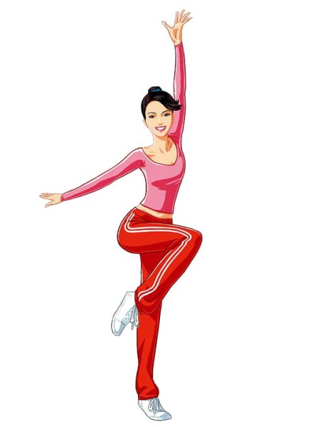 Аэробика иллюстрации