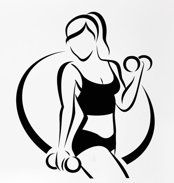 Силуэт спортивной девушки