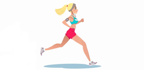 Мультяшные девушки бегут