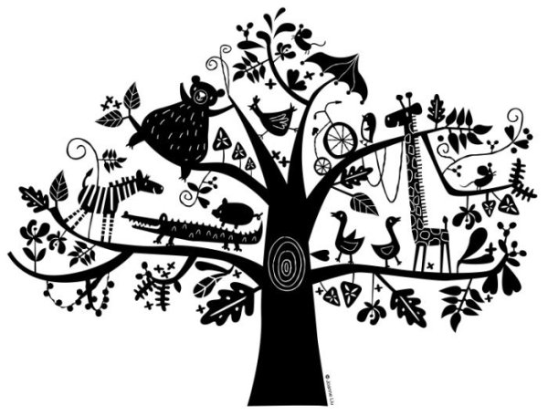 Сказочное дерево вектор