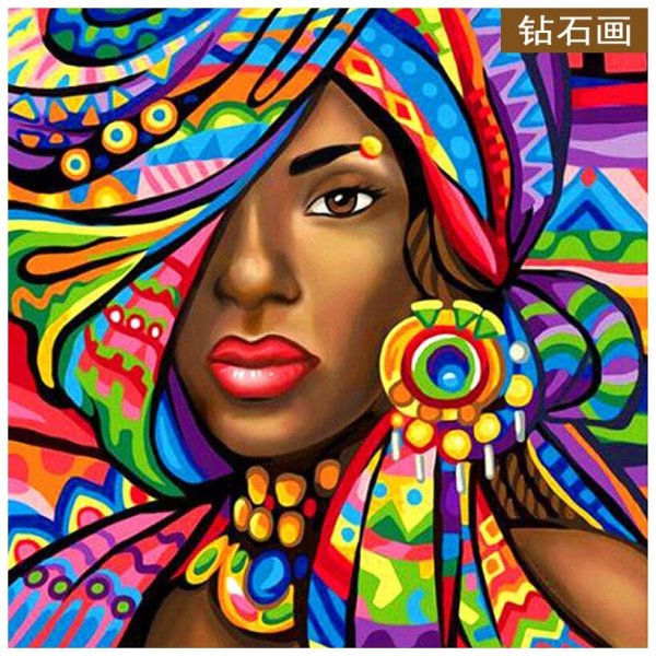 Алмазная мозаика африканка