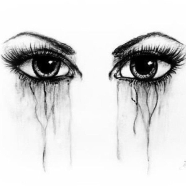 Плачущие глаза карандашом