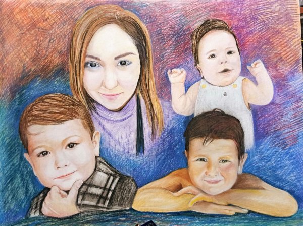 Нарисовать портрет семьи