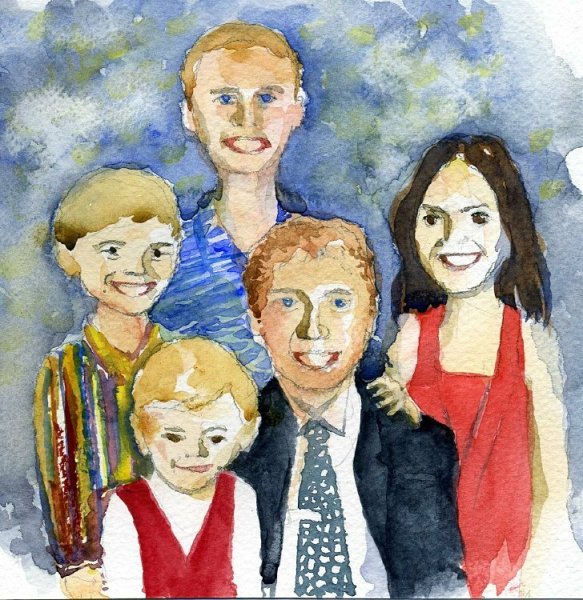 Портреты семьи для детей