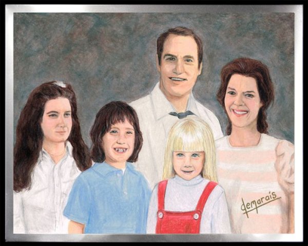 Семейный портрет карандашом