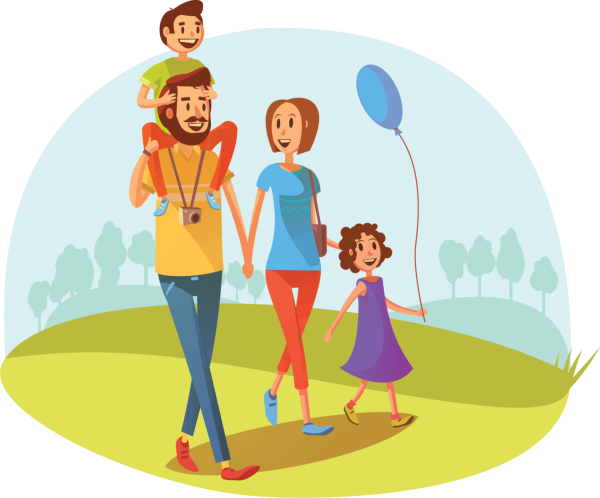 Родители и дети вектор