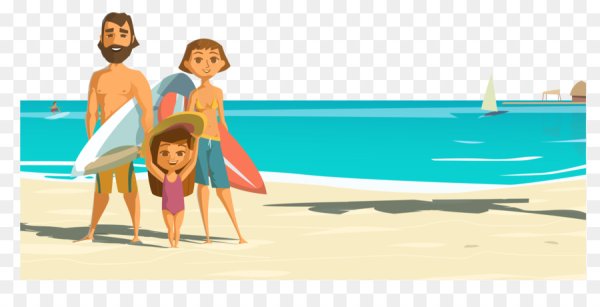 Векторные люди на пляже