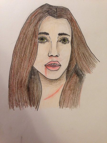 Портрет Ани Покров карандашом
