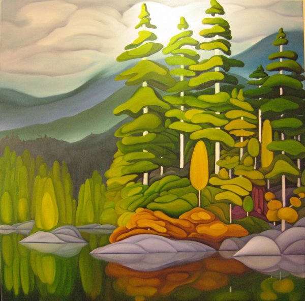 Декоративная композиция пейзаж