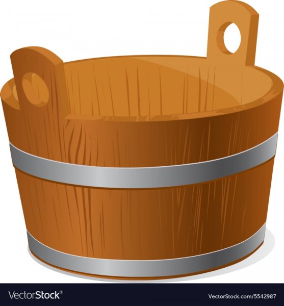 Деревянное ведро нарисовать