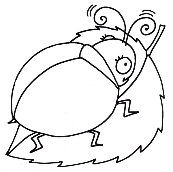 Жук раскраска для детей