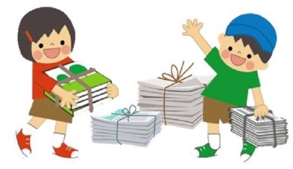 Сбор макулатуры на прозрачном фоне