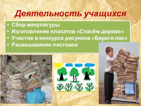 Сбор макулатуры плакат