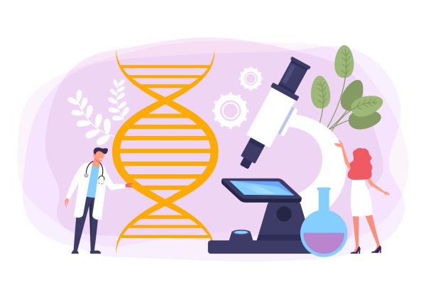 Генная инженерия на белом фоне