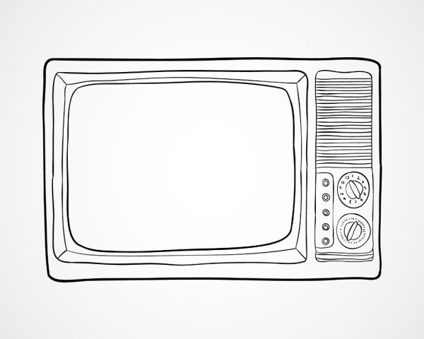 Раскраска телевизор