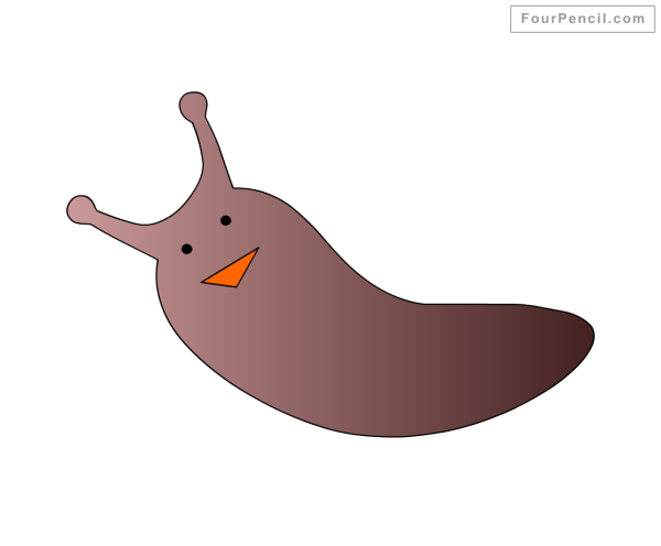 Нарисовать слизня