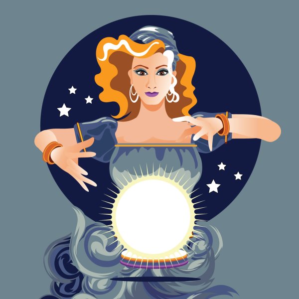 Гадалка иллюстрация