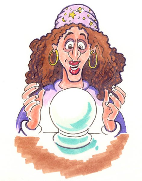 Гадалка иллюстрация