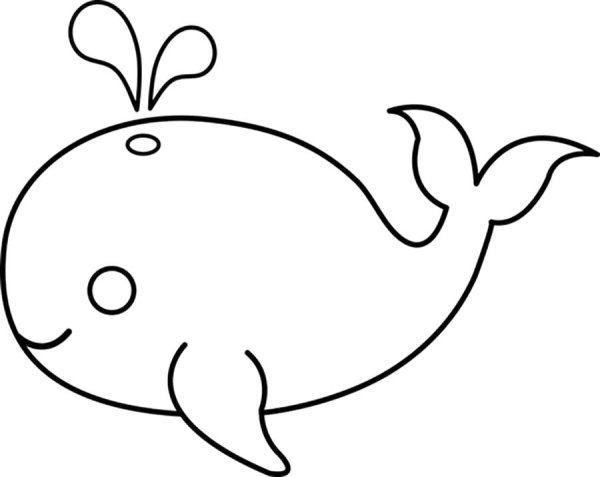 Кит раскраска для детей