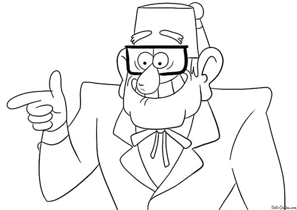 Стикеры Гравити Фолз Стэн