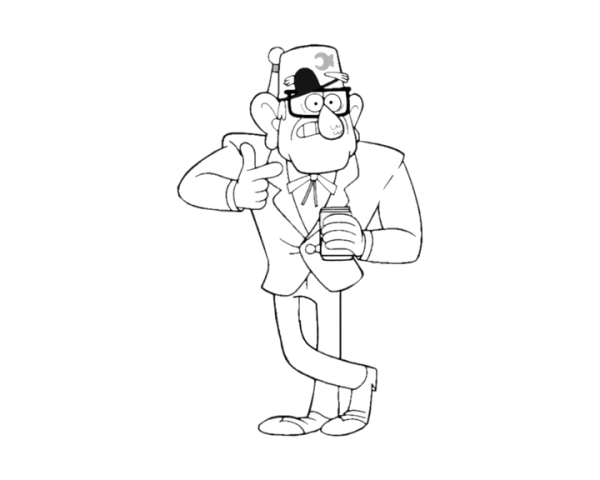 Раскраска Гравити Фолз Стэн