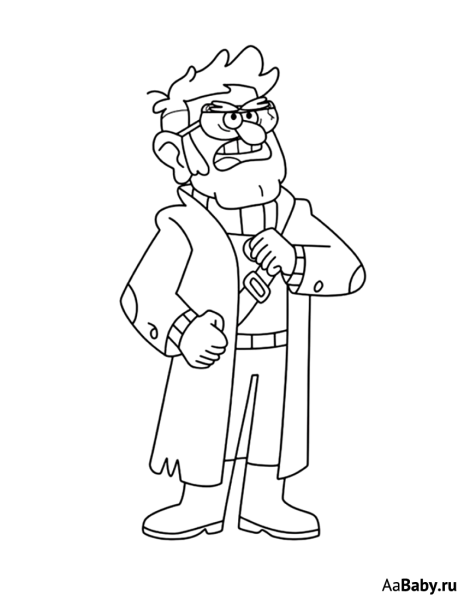 Раскраски Гравити Фолз Форд