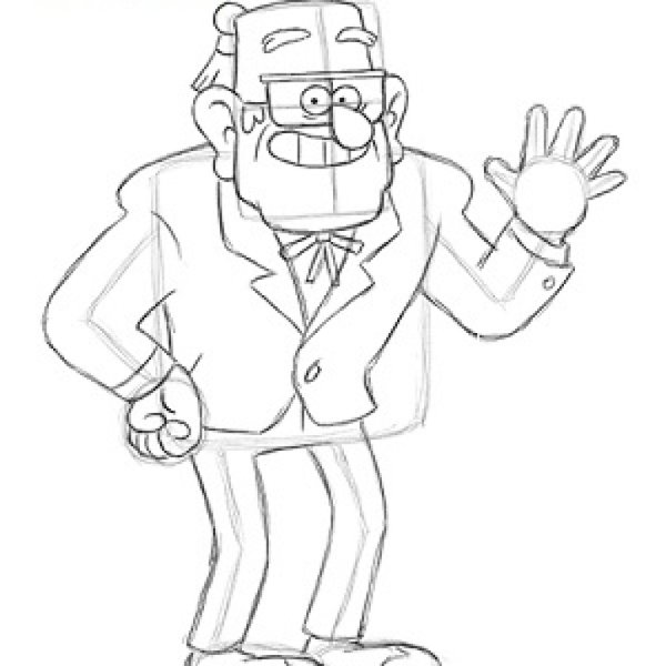 Гравити Фолз Стэнфорд для срисовки