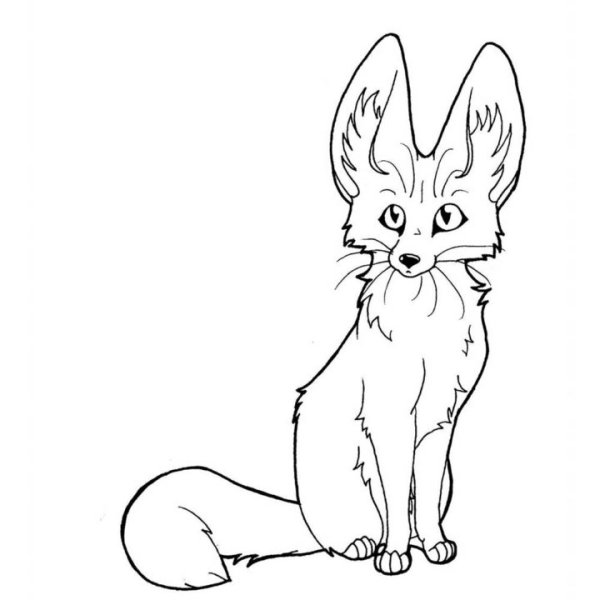 Раскраска лиса