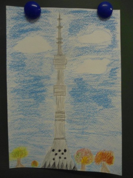 Останкинская башня детские рисунки