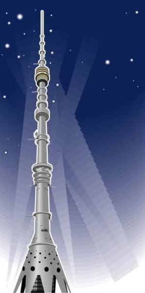 Телебашня Останкино раскраска