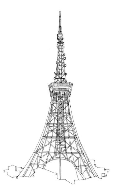 Останкинская башня контур