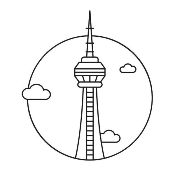 Телебашня Останкино рисунок