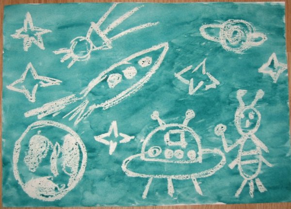 Восковые мелки и акварель техника рисования