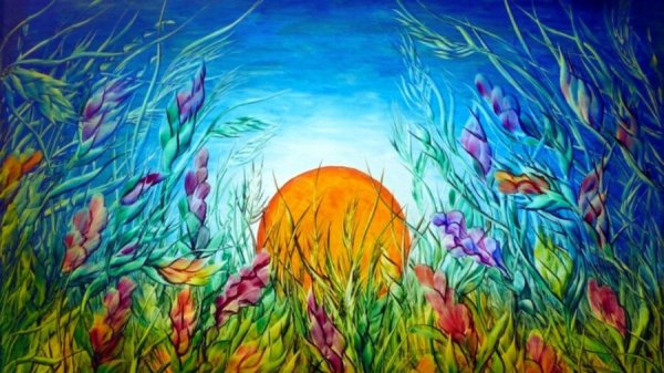 Рисование свечой и акварелью