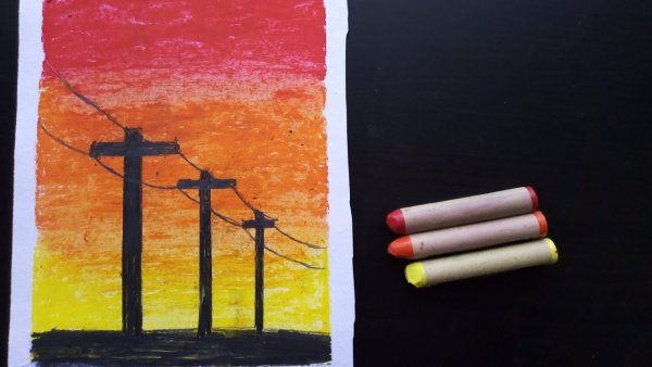 Техника рисования воском