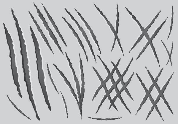 Следы когтей на металле