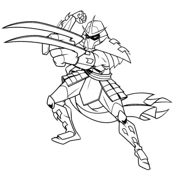 Шреддер Черепашки ниндзя раскраска