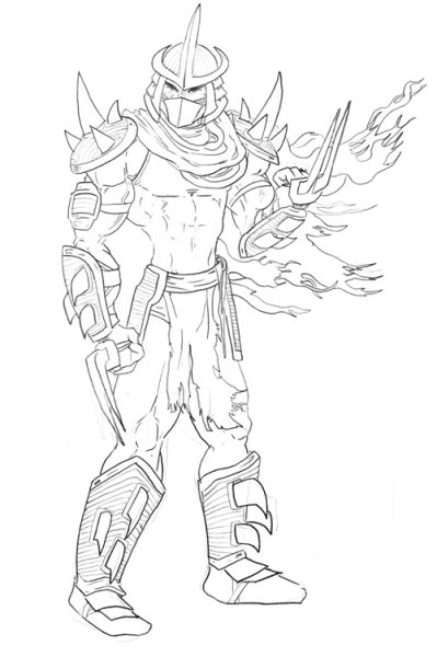 Раскраска Черепашки ниндзя шредер