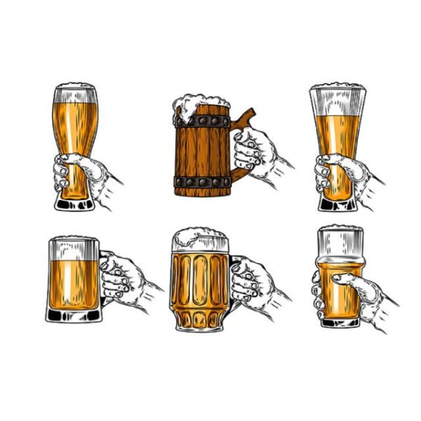 Набросок кружки с пивом