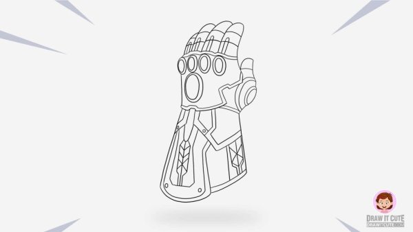 Перчатка ТАНОСА раскраска