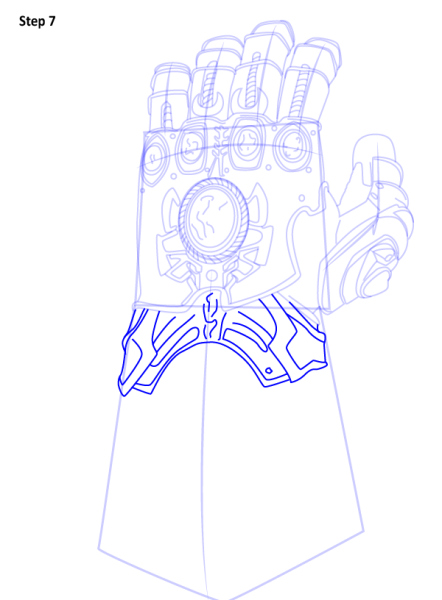 Перчатка ТАНОСА раскраска