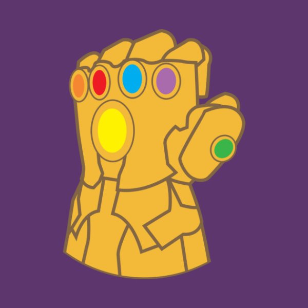 Перчатка ТАНОСА карандашом