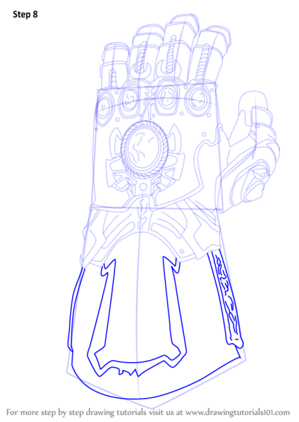 Перчатка ТАНОСА раскраска