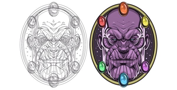 Танос значок