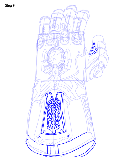 Перчатка ТАНОСА срисовать