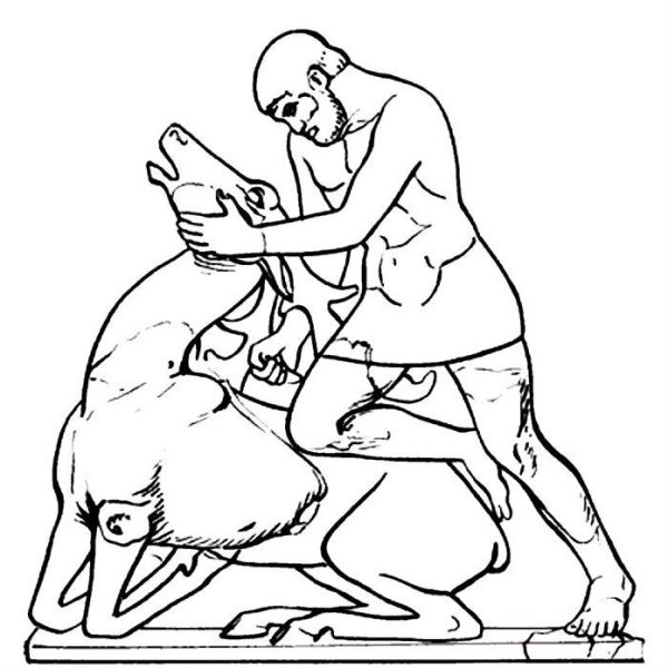 Геракл и немейский Лев рисунок